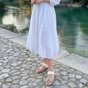 Pearl pineapple satin stretchy strap sandals Oct sale